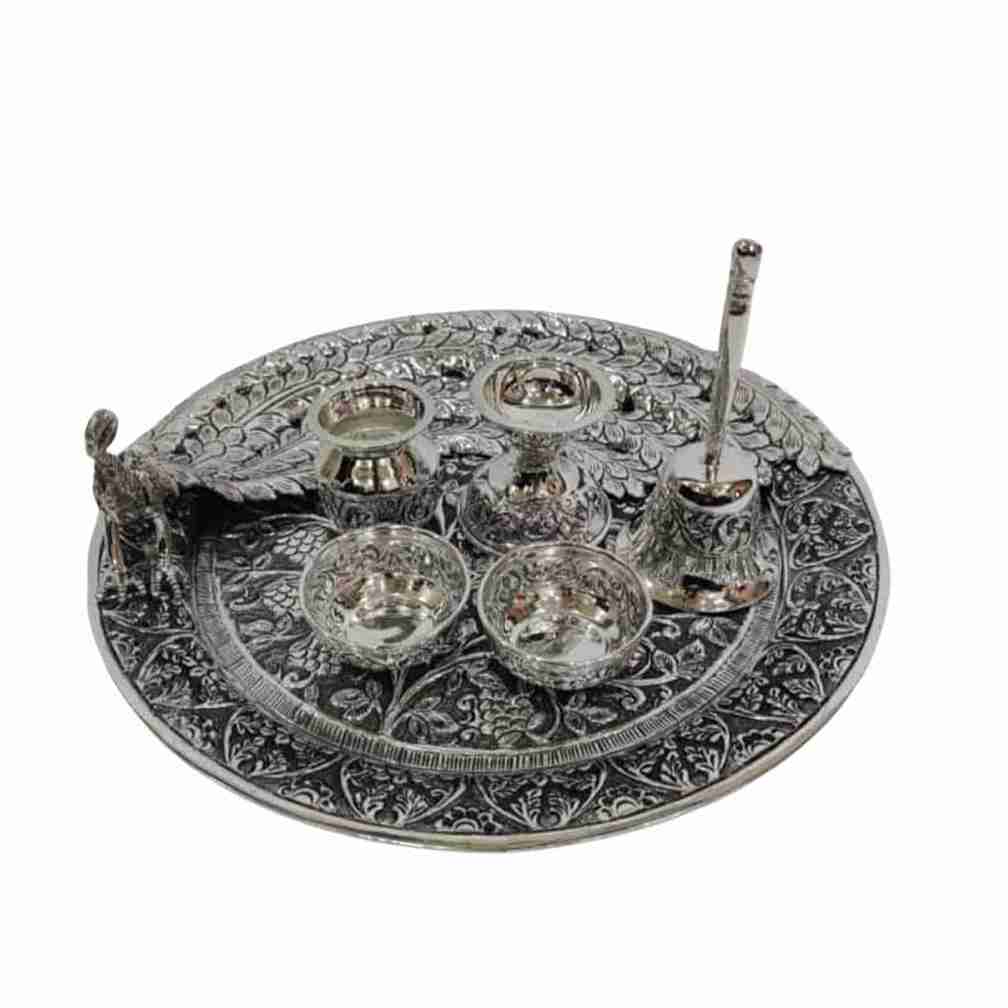 Pure Silver Pooja Thali 