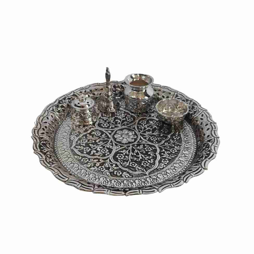 Pure Silver Pooja Thali 