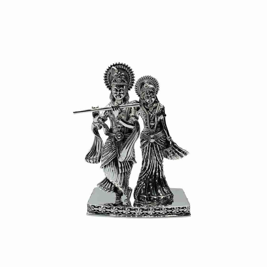 Pure Silver Radha Krishna Murti 
