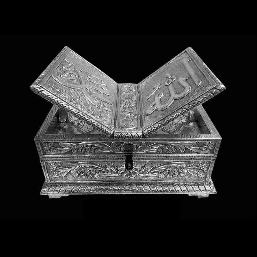 Silver Book Holder with Box 